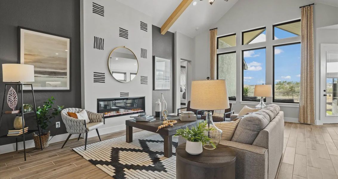 Representative furnished interior of a home built from the Brooke by Chesmar Homes in Meyer Ranch, New Braunfels (Image 7).
