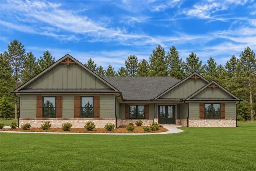 Front exterior of a new home in , Carrollton, GA, highlighting curb appeal (Image 1). Front exterior of a new home in , Carrollton, GA, highlighting curb appeal (Image 1).