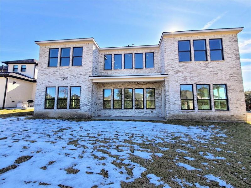 View of snow covered property