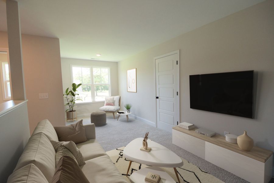 Representative furnished interior of a home built from the Beaufort by Stevens Fine Homes in Parkwood Estates, Leland (Image 13).