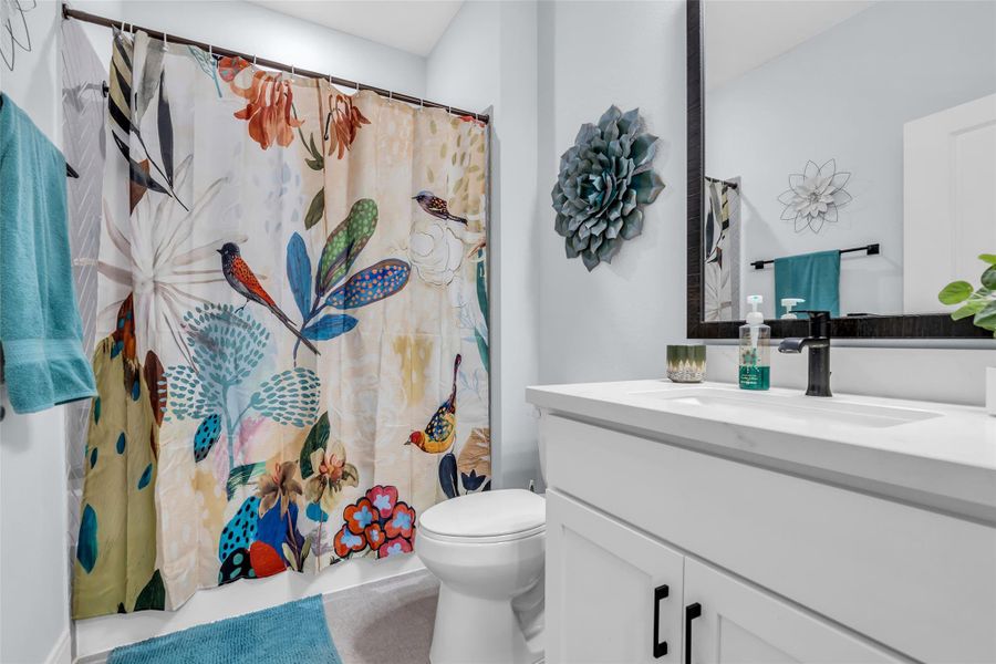 Secondary bathroom on first floor. Secondary bathroom on first floor.