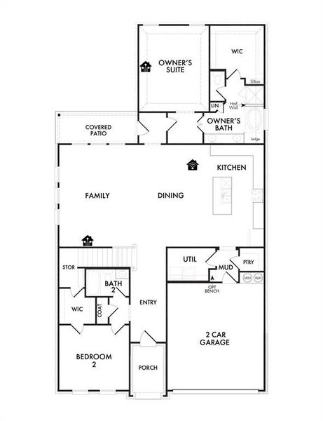 2D floor plan layout of this home in Mercer Meadows, Royse City, TX (Image 6). 2D floor plan layout of this home in Mercer Meadows, Royse City, TX (Image 6).