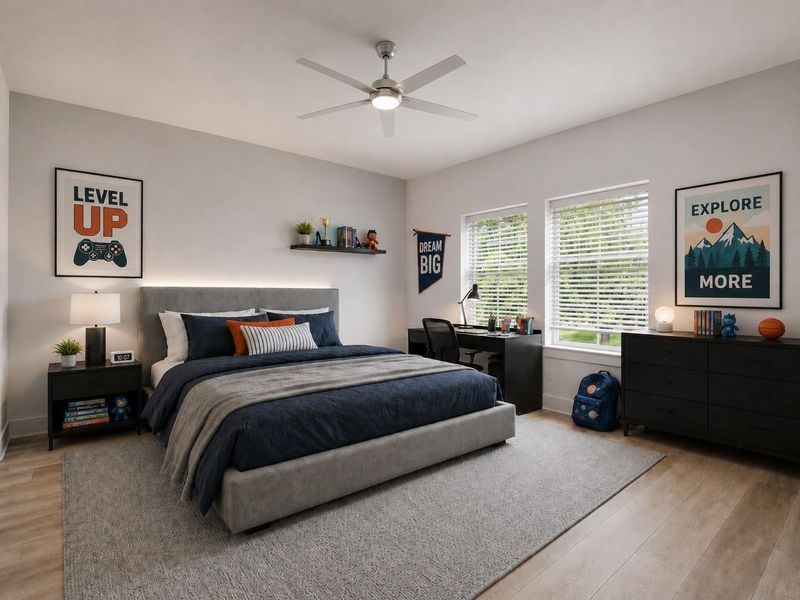 Finally, a home with generously sized secondary bedrooms and spacious closets to match. (Virtually staged) Finally, a home with generously sized secondary bedrooms and spacious closets to match. (Virtually staged)