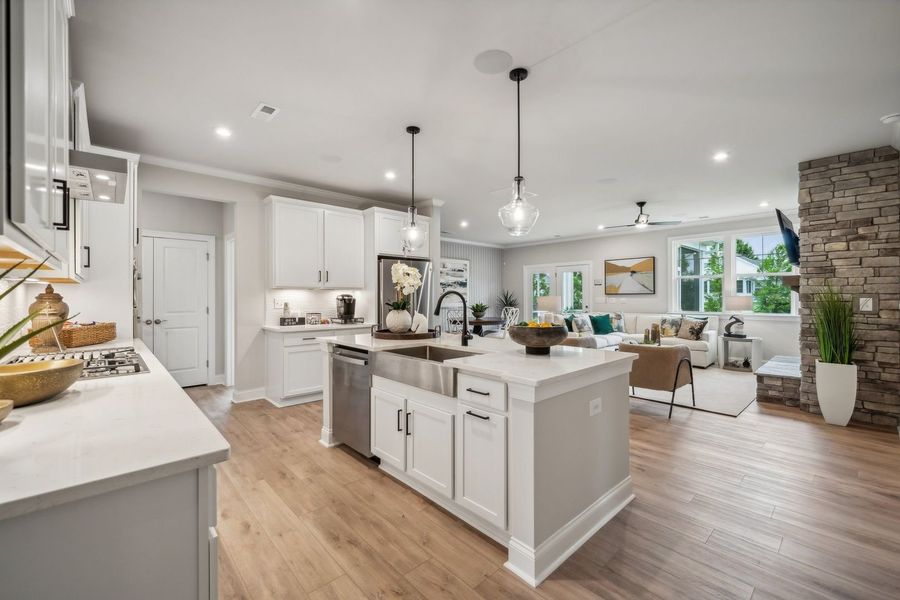 Furnished interior view inside a new home in The Beacon at Old Peachtree Single Family Homes, Lawrenceville (Image 239).