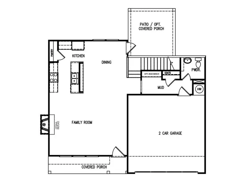 2D floor plan layout of this home in Sutton's Landing, Statham, GA (Image 3).
