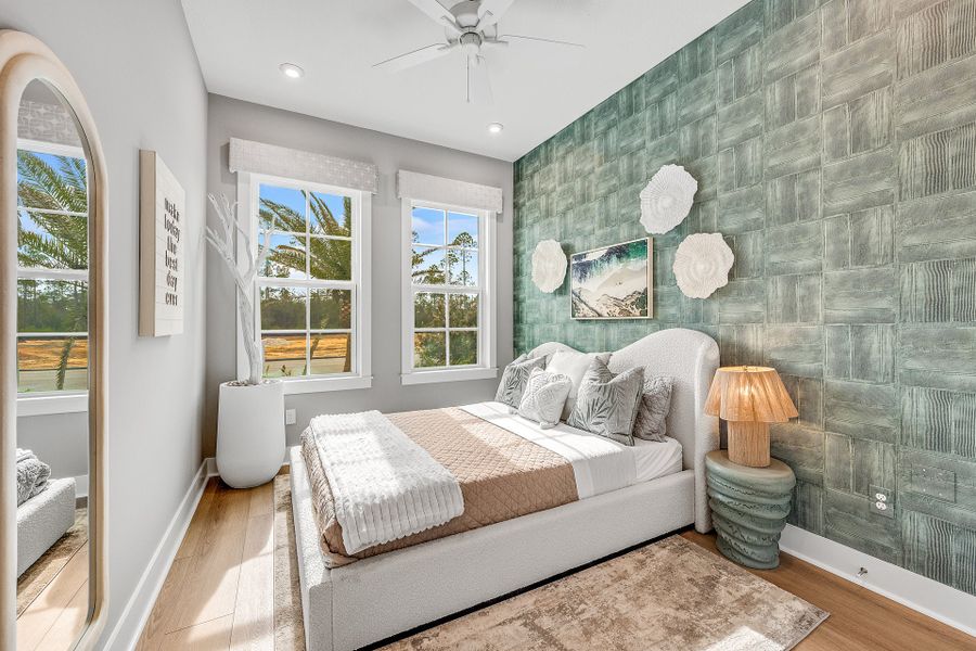 Representative furnished interior of a home built from the Anfield by Fischer Homes in The Villas at Longleaf Park, a Watersound Origins® community, Inlet Beach (Image 24).