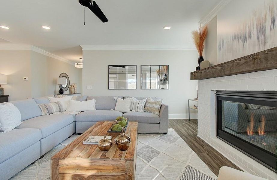 Furnished interior view inside a new home in Courtyards at Traditions, Cumming (Image 49).