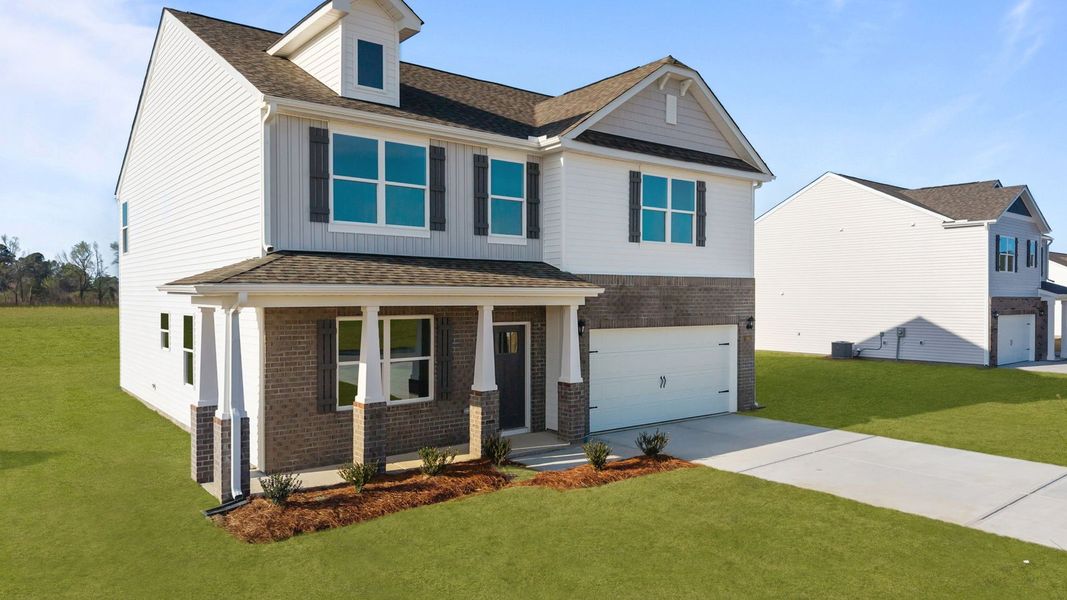 Front exterior of a new home in Dail Farm, Farmville, NC, highlighting curb appeal (Image 15).
