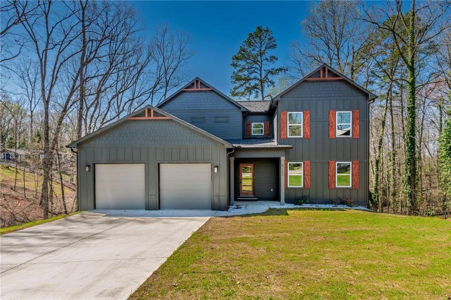 Front exterior of a new home in , Gainesville, GA, highlighting curb appeal (Image 23).