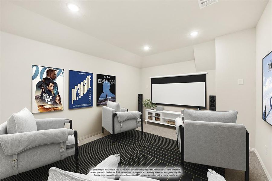 Furnished interior view inside a new home in Woodstone, Providence Village (Image 18).