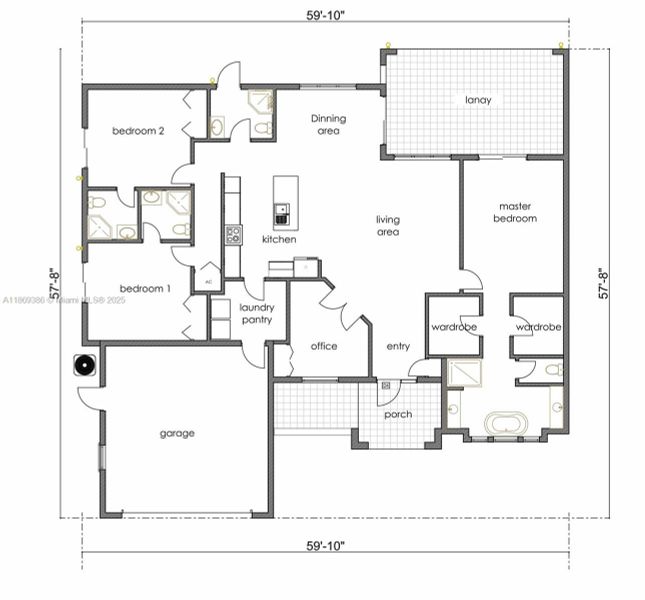 2D floor plan layout of this home in , Port Charlotte, FL (Image 2).