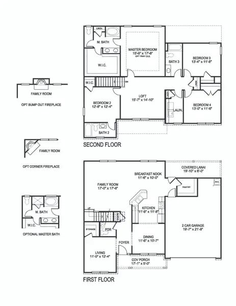 2D floor plan layout for the 2721 by Adams Homes in Hidden Pines, Cameron, NC (Image 3).