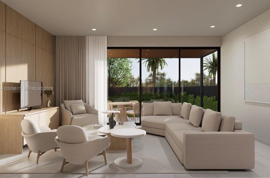 Furnished interior view inside a new home in , Miami (Image 5).