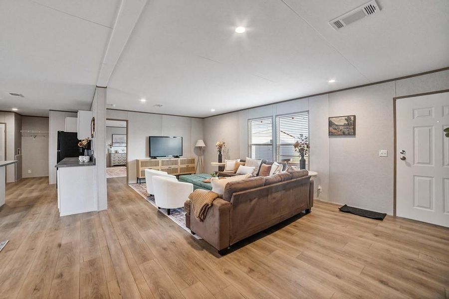 Living room with recessed lighting Living room with recessed lighting