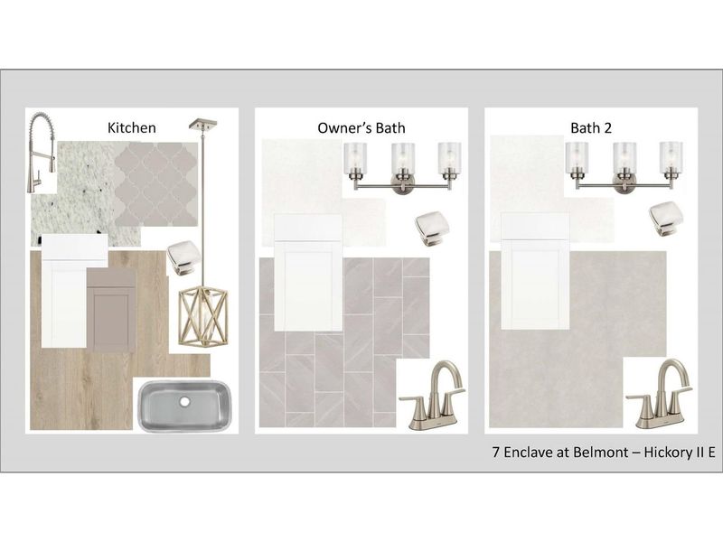 Sample of building materials used in homes in Enclave at Belmont, Belmont (Image 14). Sample of building materials used in homes in Enclave at Belmont, Belmont (Image 14).