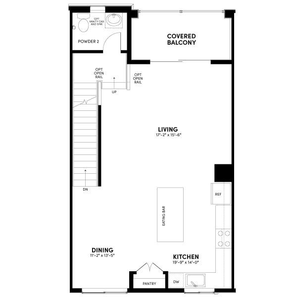 2D floor plan layout for the Cadence 11 by Brookfield Residential in Cadence at Solterra, Denver, CO (Image 4).