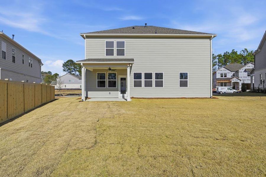 Exterior details and patio area of a home in Oakmead, Buford (Image 3).