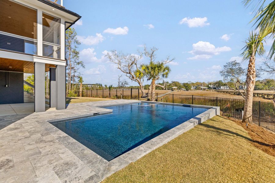 Exterior details and patio area of a home in , Charleston (Image 41).