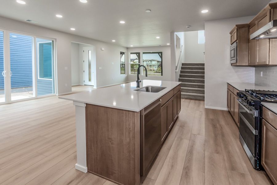 Furnished interior view inside a new home in Trailside, Timnath (Image 8).