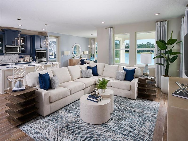 Furnished interior view inside a new home in Legends Preserve - Signature Series, Daytona Beach (Image 4). Furnished interior view inside a new home in Legends Preserve - Signature Series, Daytona Beach (Image 4).