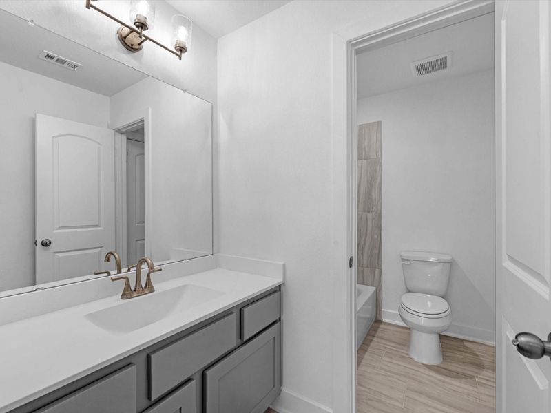 Furnished interior view inside a new home in Meridiana, Manvel (Image 8). Furnished interior view inside a new home in Meridiana, Manvel (Image 8).