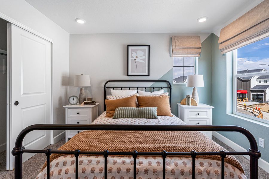 Representative furnished interior of a home built from the Estes by Taylor Morrison in Dawson Trails Town Collection, Castle Rock (Image 29).