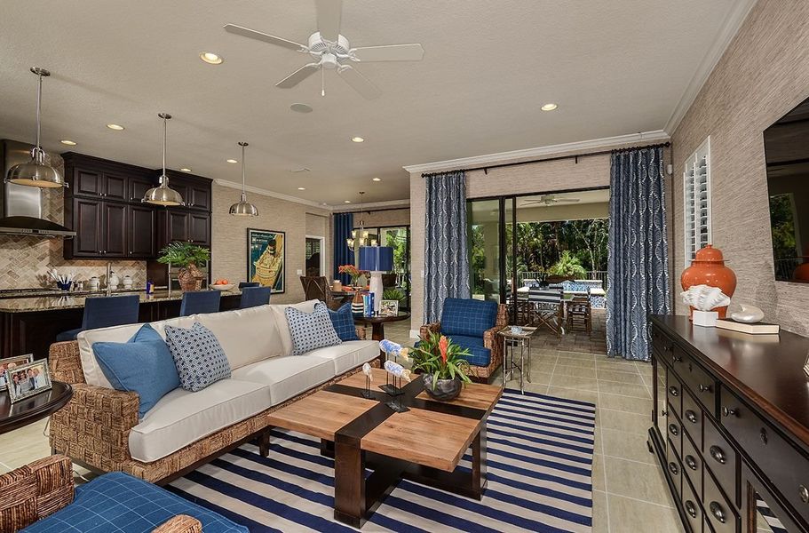 Representative furnished interior of a home built from the Sea Mist by Neal Communities in Grand Palm, Venice (Image 8). Representative furnished interior of a home built from the Sea Mist by Neal Communities in Grand Palm, Venice (Image 8).