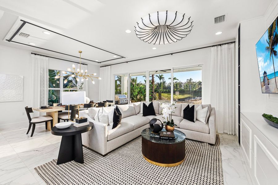 Representative furnished interior of a home built from the Skyline by GL Homes in Valencia Sky (55+), Naples (Image 10).