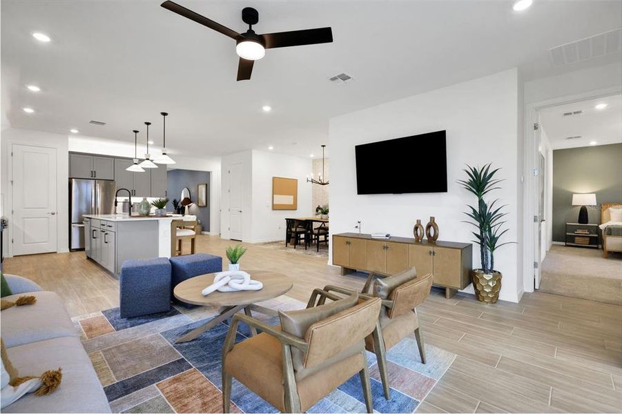 Furnished interior view inside a new home in Creekside Run at Babcock Ranch, Punta Gorda (Image 22).