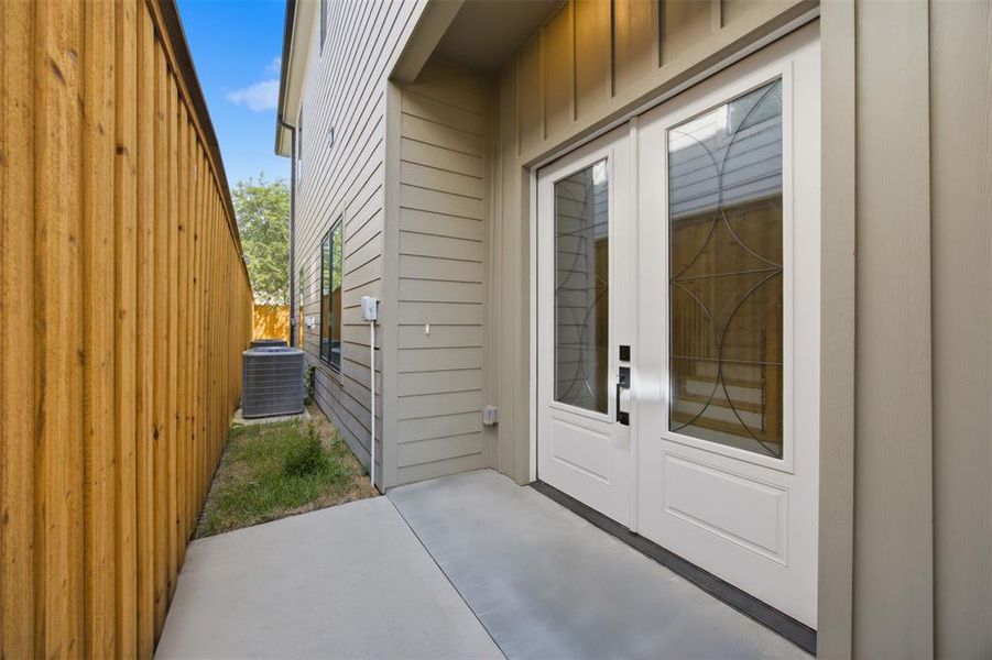 Exterior details and patio area of a home in , Dallas (Image 23). Exterior details and patio area of a home in , Dallas (Image 23).