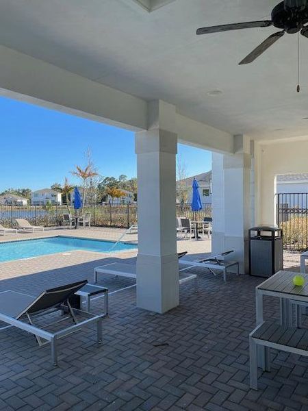 Community poolside covered patio Community poolside covered patio