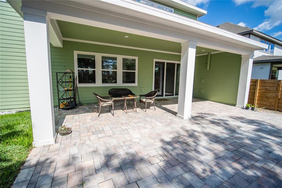 Exterior details and patio area of a home in Weslyn Park at Sunbridge, St. Cloud (Image 29).