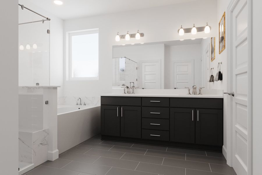 Representative furnished interior of a home built from the Tahoe by Beazer Homes in Goodland: Crossings 50', Midlothian (Image 7).