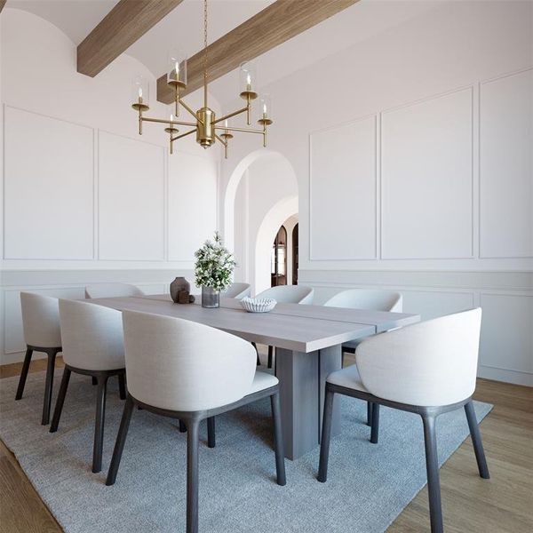 Furnished interior view inside a new home in , Dallas (Image 10).