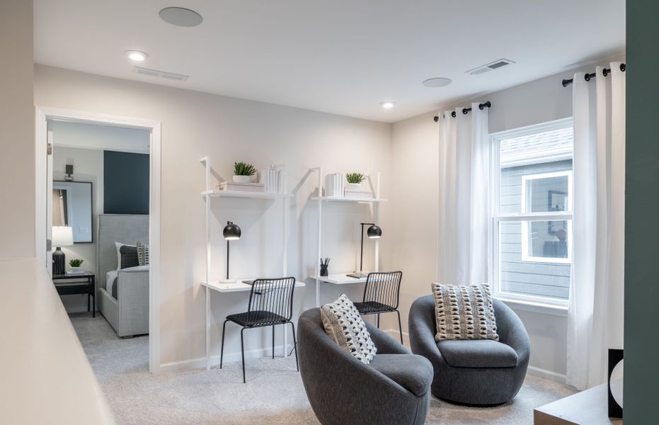 Furnished interior view inside a new home in Stewarts Landing, Charlotte (Image 6).