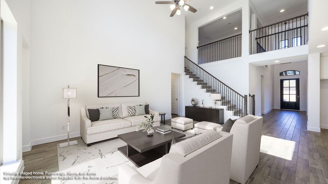 Furnished interior view inside a new home in Parmer Ranch 50', Georgetown (Image 4).