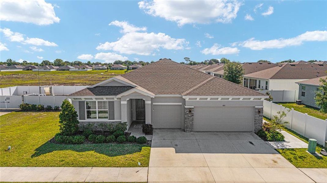 Front exterior of a new home in Brookhaven, Ocala, FL, highlighting curb appeal (Image 28).