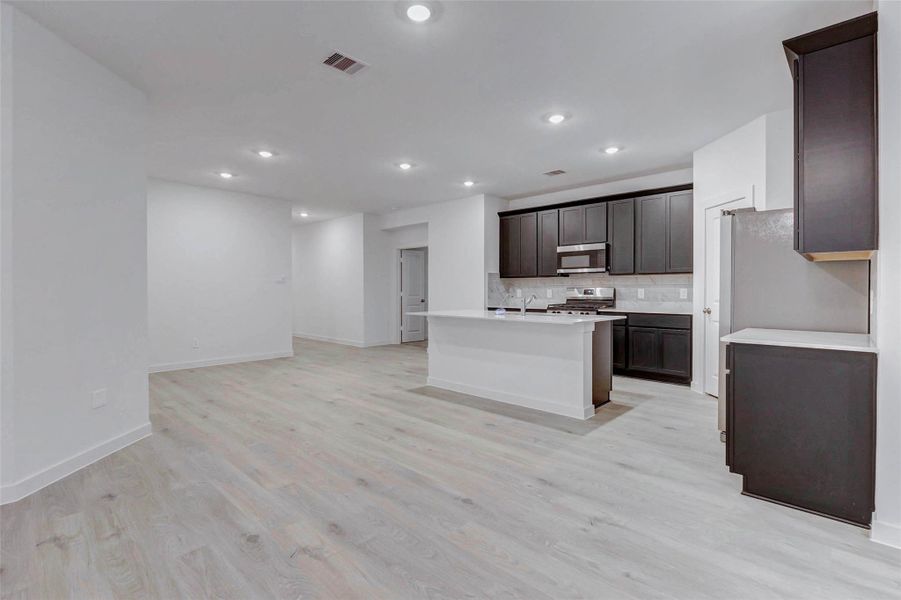 Kitchen and dining area