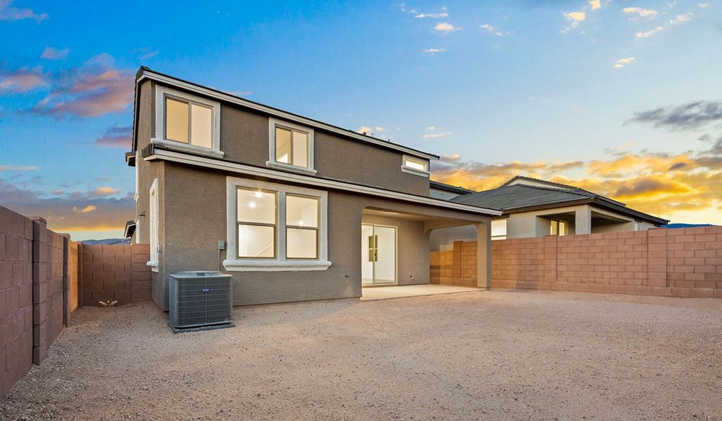 Exterior details and patio area of a home in The Oasis at Rocking K, Vail (Image 24).