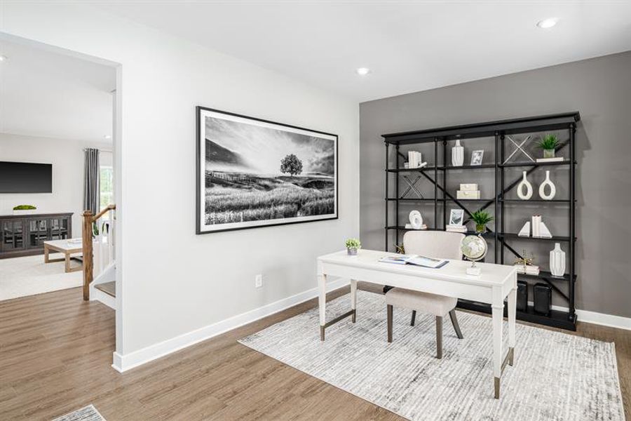 Representative furnished interior of a home built from the Columbia by Ryan Homes in Crystal Falls, Dawsonville (Image 10).