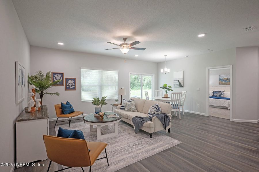 Furnished interior view inside a new home in , Jacksonville (Image 14). Furnished interior view inside a new home in , Jacksonville (Image 14).