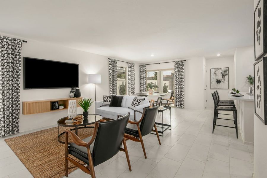 Furnished interior view inside a new home in Magnolia at Desert Passage, Maricopa (Image 3).