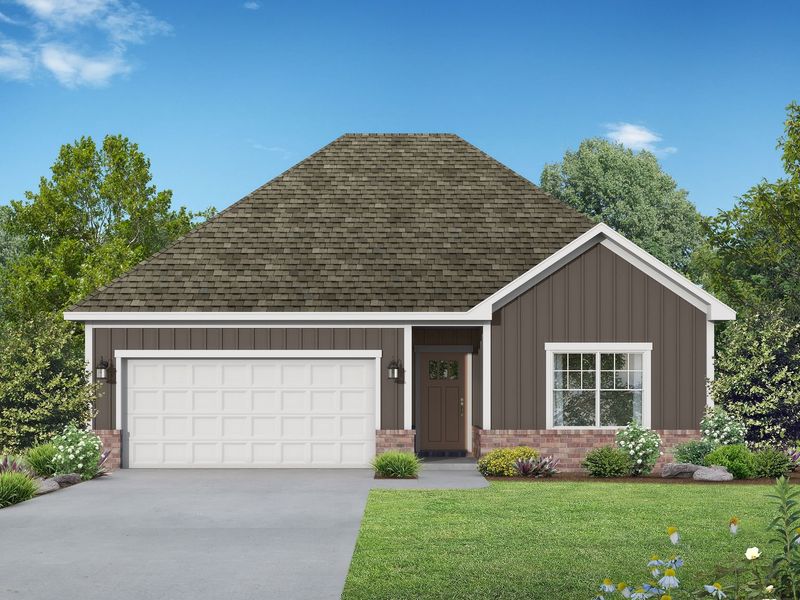 Davidson Homes The Asheville D Floor Plan Front Exterior Rendering Davidson Homes The Asheville D Floor Plan Front Exterior Rendering