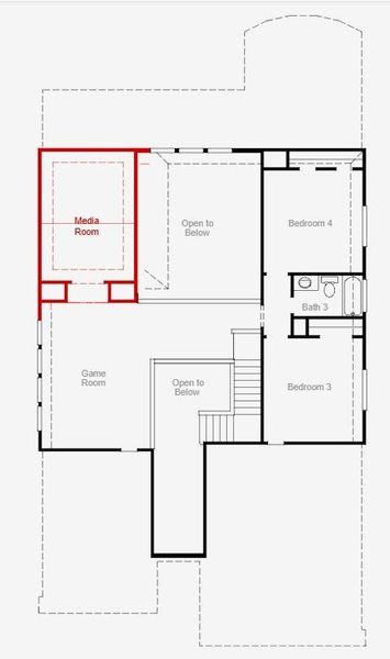 2D floor plan layout of this home in Valencia, Manvel, TX (Image 3).