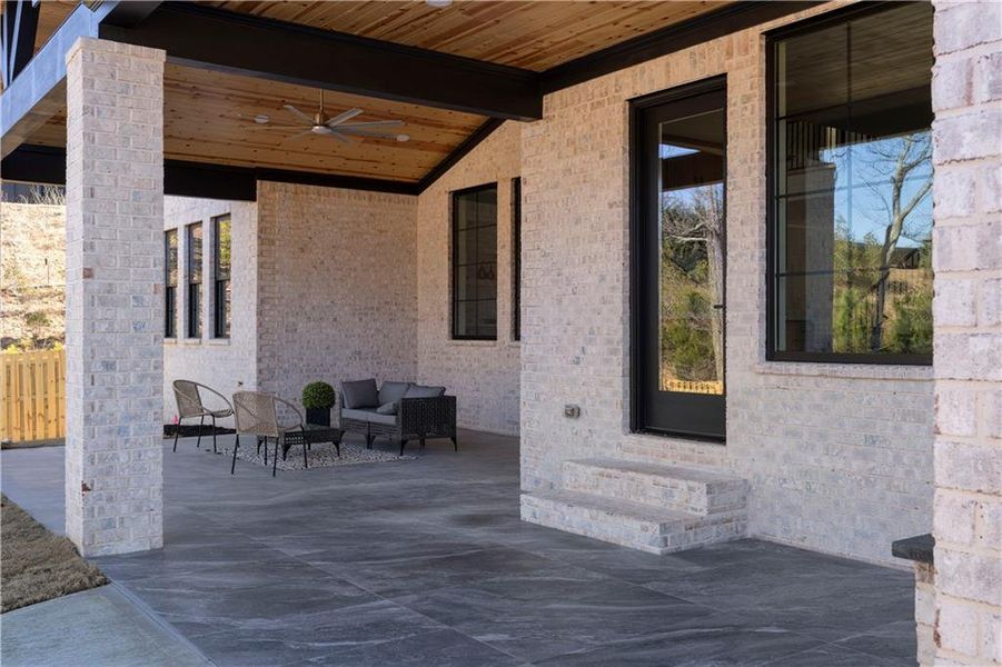 Exterior details and patio area of a home in , Suwanee (Image 37).