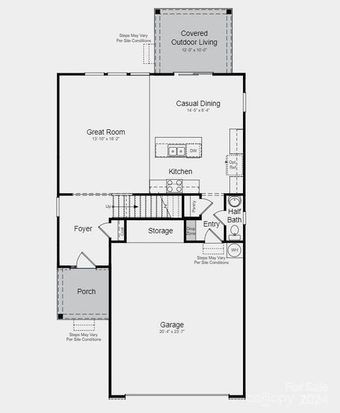 Structural options added include: drop zone and covered outdoor living.