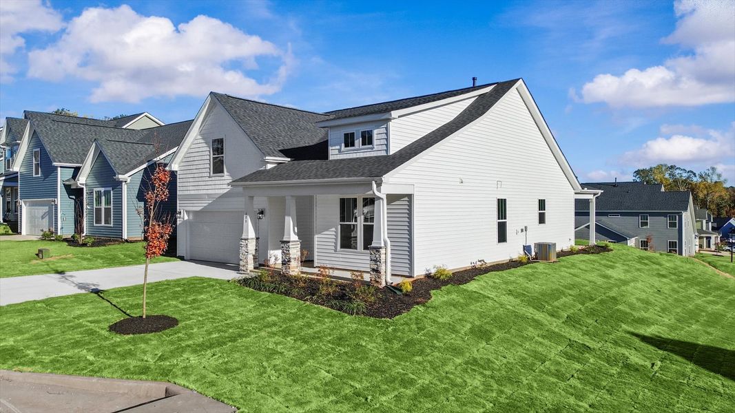 Eye-catching exterior with timeless color palette and superior architectural detail