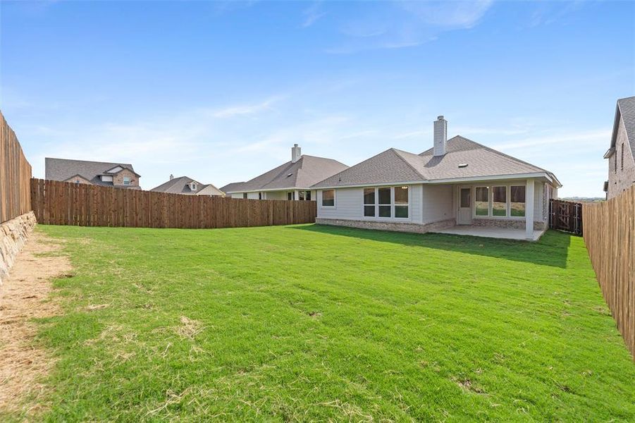 Exterior details and patio area of a home in Liberty Pointe, Gainesville (Image 28). Exterior details and patio area of a home in Liberty Pointe, Gainesville (Image 28).