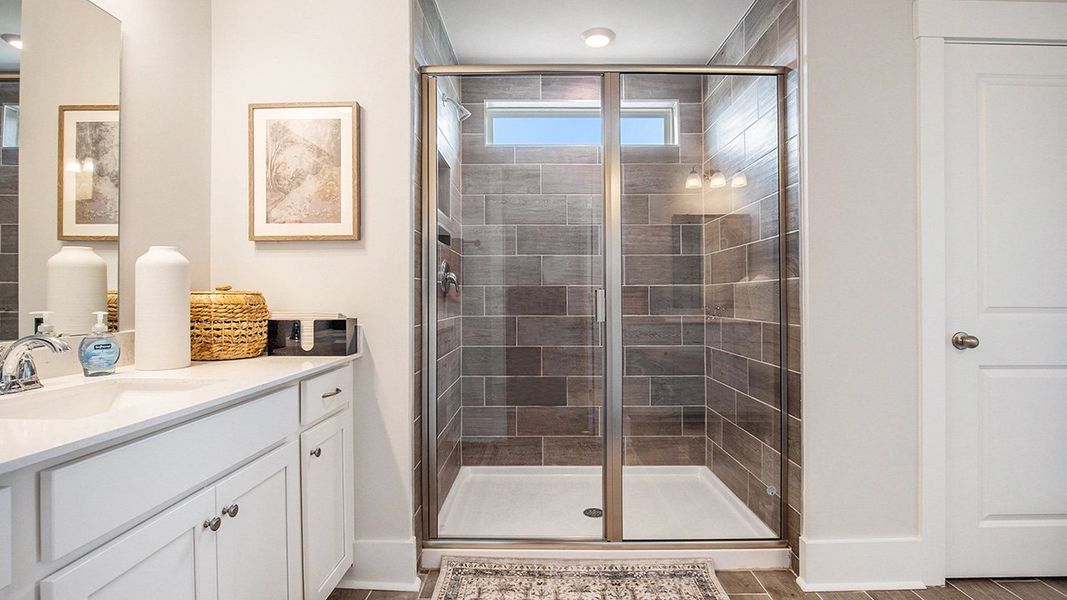Representative furnished interior of a home built from the HARBOR OAK by D.R. Horton in The Forest at Black Bear, Longs (Image 14).