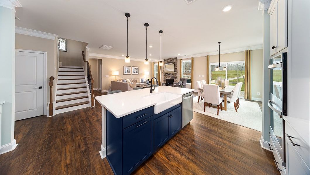 Furnished interior view inside a new home in Falls Cove, Troutman (Image 9). Furnished interior view inside a new home in Falls Cove, Troutman (Image 9).
